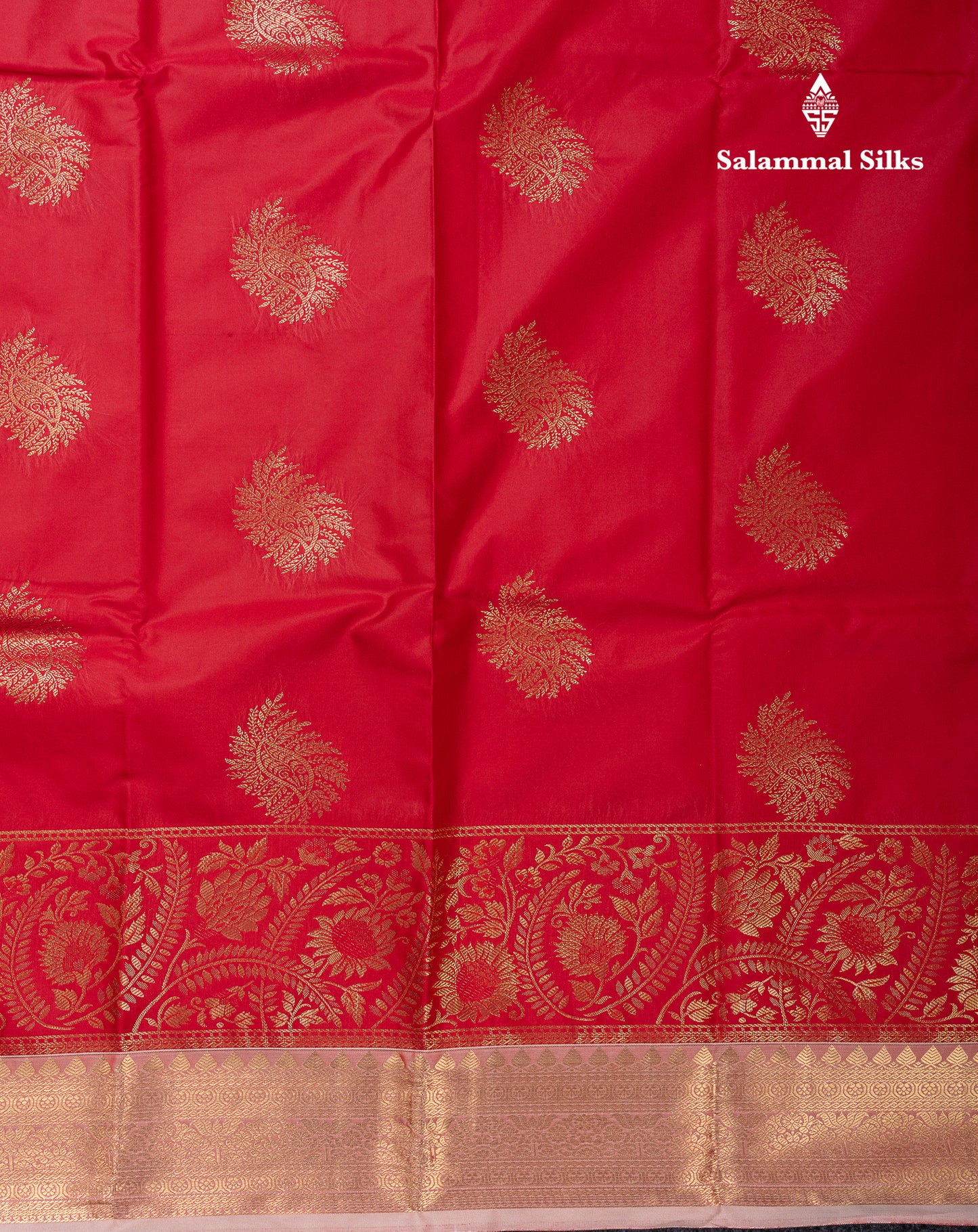 Beautiful Dual Tone Redish Pink Semi Silk Saree With Contrast Peach Border