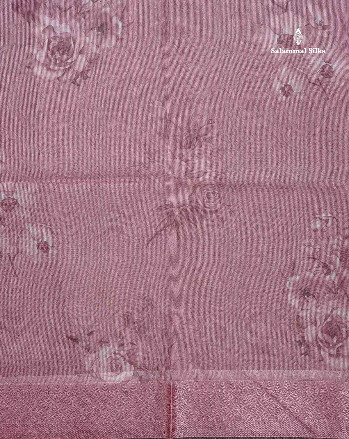 Kota Cotton Saree - Onion Pink Colour Body With Fancy Border