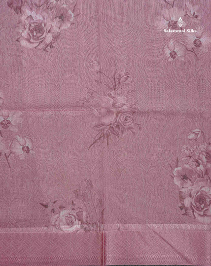 Kota Cotton Saree - Onion Pink Colour Body With Fancy Border
