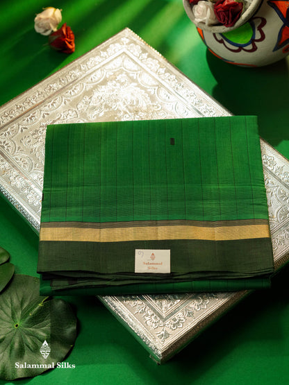 Beautiful Dark Purple Thread Work Butta Handloom Pure Cotton Saree With Contrast Mustard Yellow Blouse
