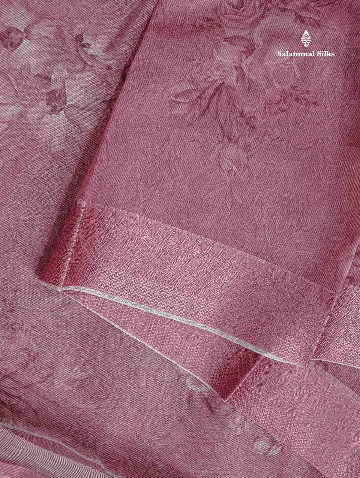 Kota Cotton Saree - Onion Pink Colour Body With Fancy Border