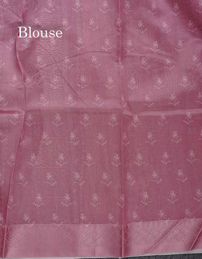 Kota Cotton Saree - Onion Pink Colour Body With Fancy Border