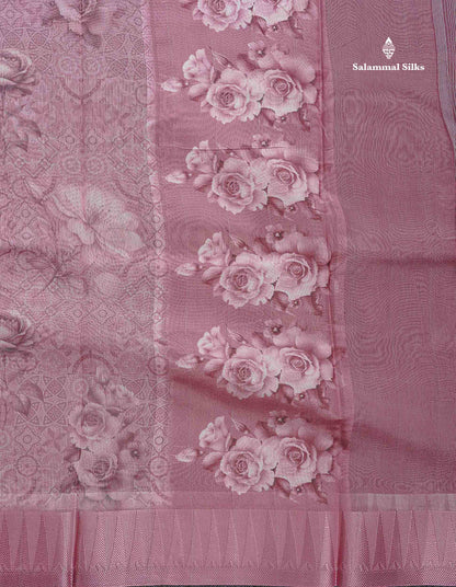 Kota Cotton Saree - Onion Pink Colour Body With Fancy Border
