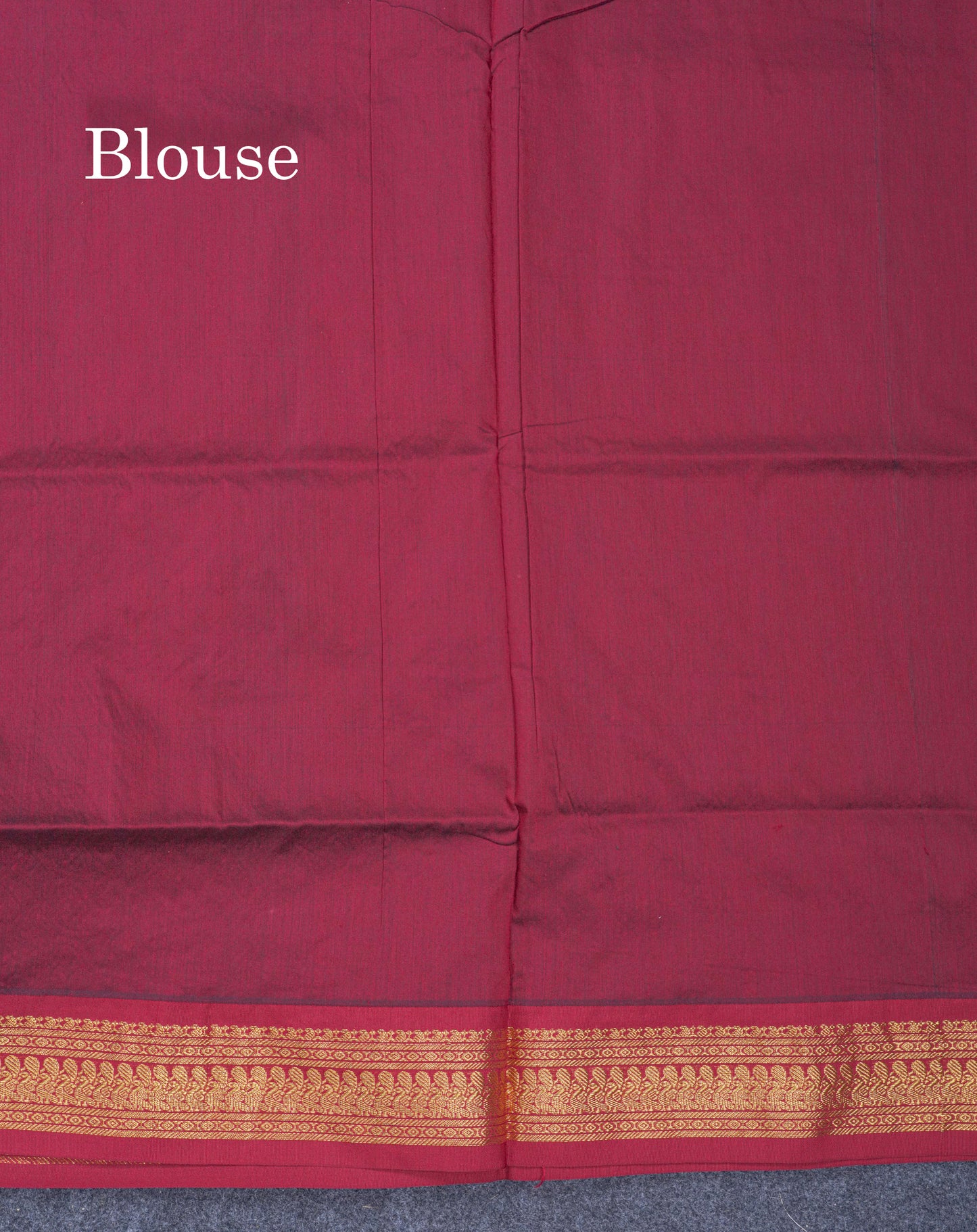 Sapphire Green Kalyani Cotton Saree With Contrast Dark Maroon Border