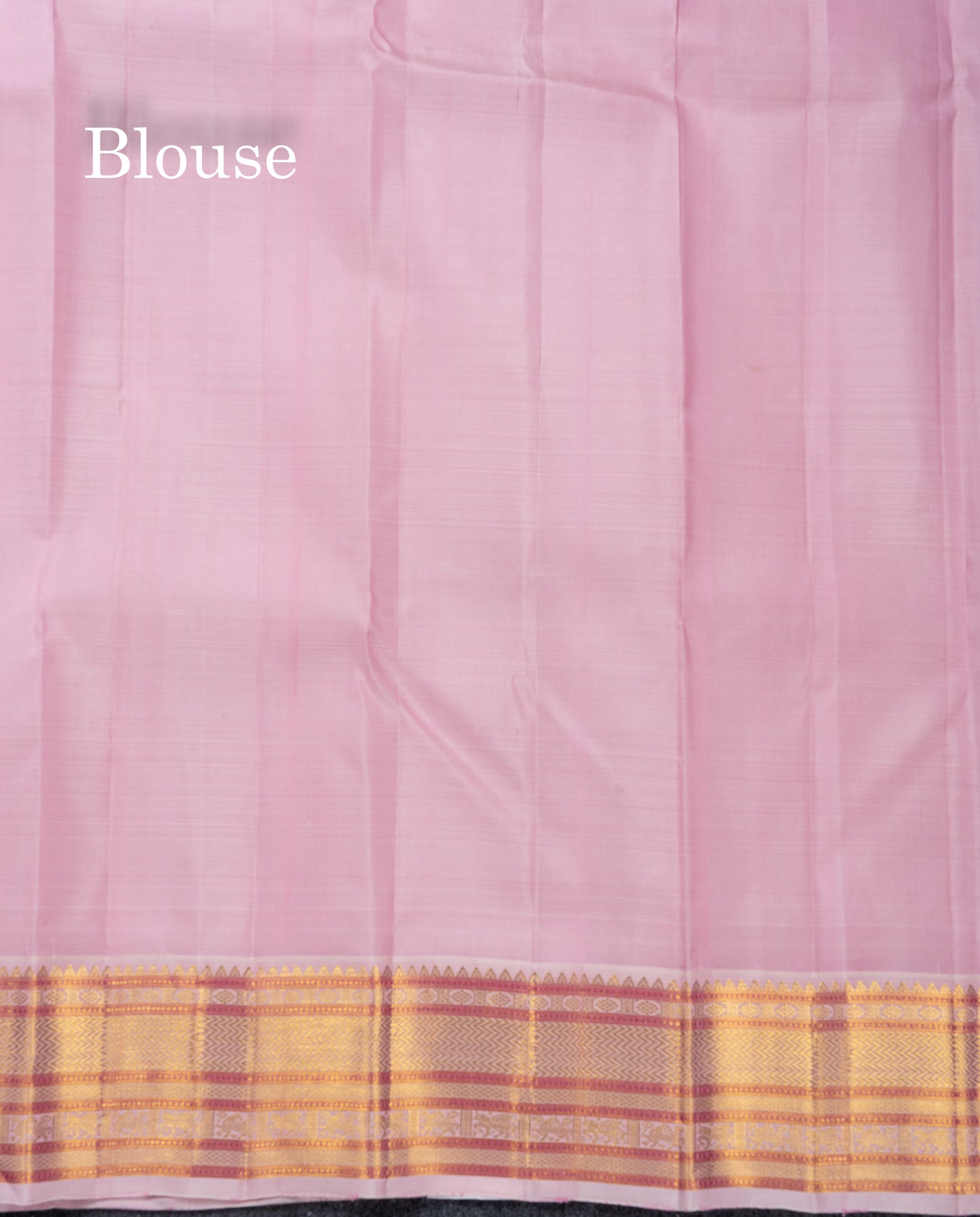 Korvai Beautiful Navy Blue Pure Kanjivaram Silk Saree With Contrast Baby Pink Traditional Medium Border