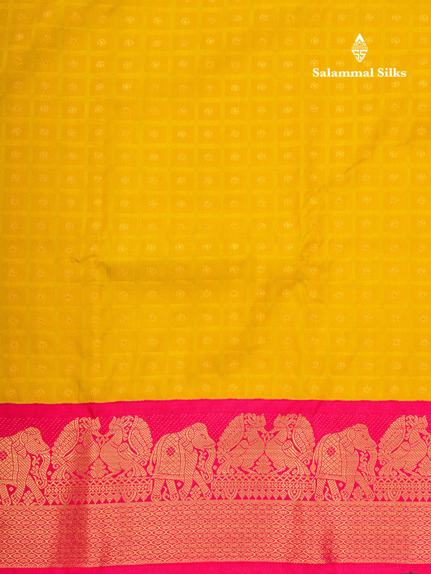 1000 Buttas Black Checks Semi Silk Saree With Contrast Pink Traditional Border
