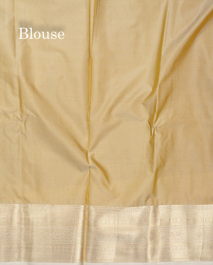 Beautiful Dual Tone Maroon Semi Silk Saree With Contrast Cream Sandal Traditional Medium Border