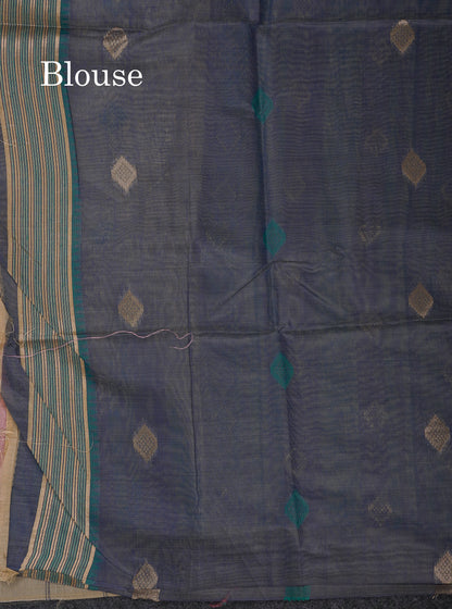 Beautiful Cream Sandal Muga Cotton Saree With Contrast Mustard Yellow Traditional Temple Border
