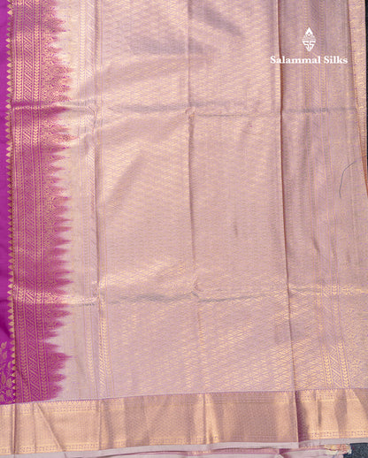 Beautiful Vadamalli Semi Silk Saree With Contrast Light Violet Traditional Medium Border