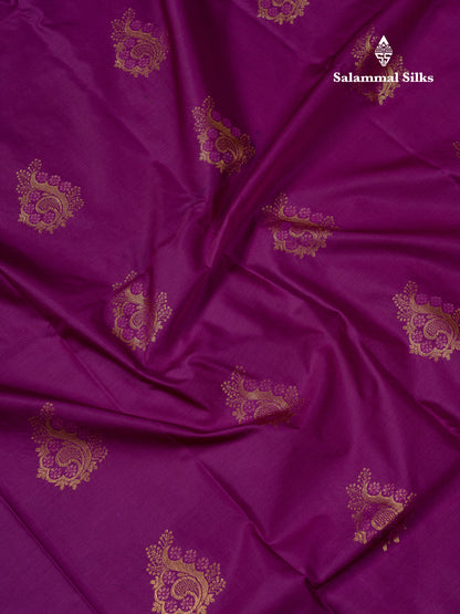 Beautiful Vadamalli Semi Silk Saree With Contrast Light Violet Traditional Medium Border