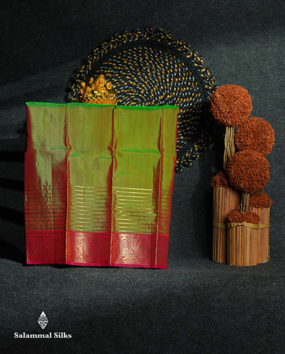 Pure Silk Pattu Pavadai - Dual Tone Manthulir Yellow Colour | 0-2 Years 
