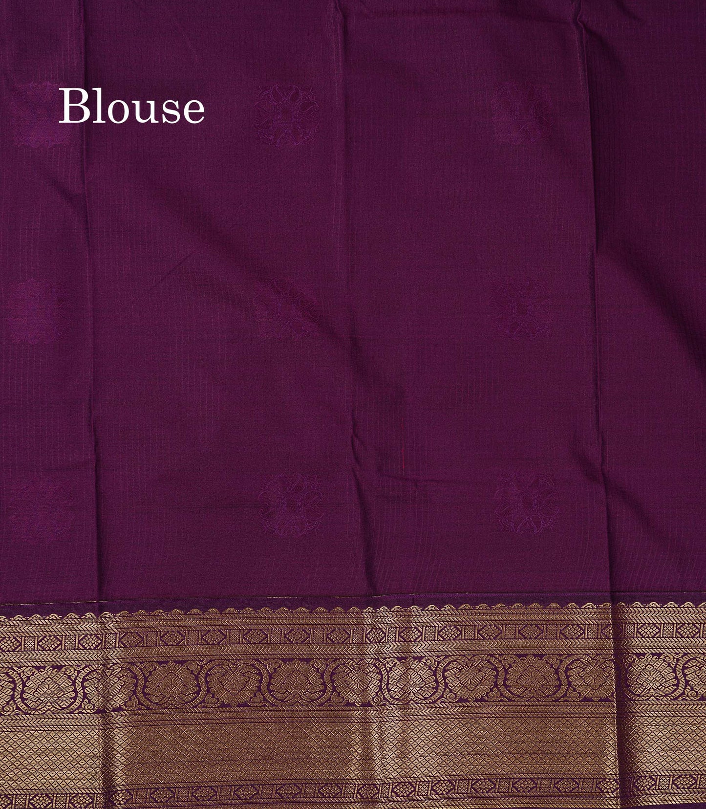 Semi Silk Saree - Mustard Yellow Butta With Lines Along With Contrast Dark Purple Border