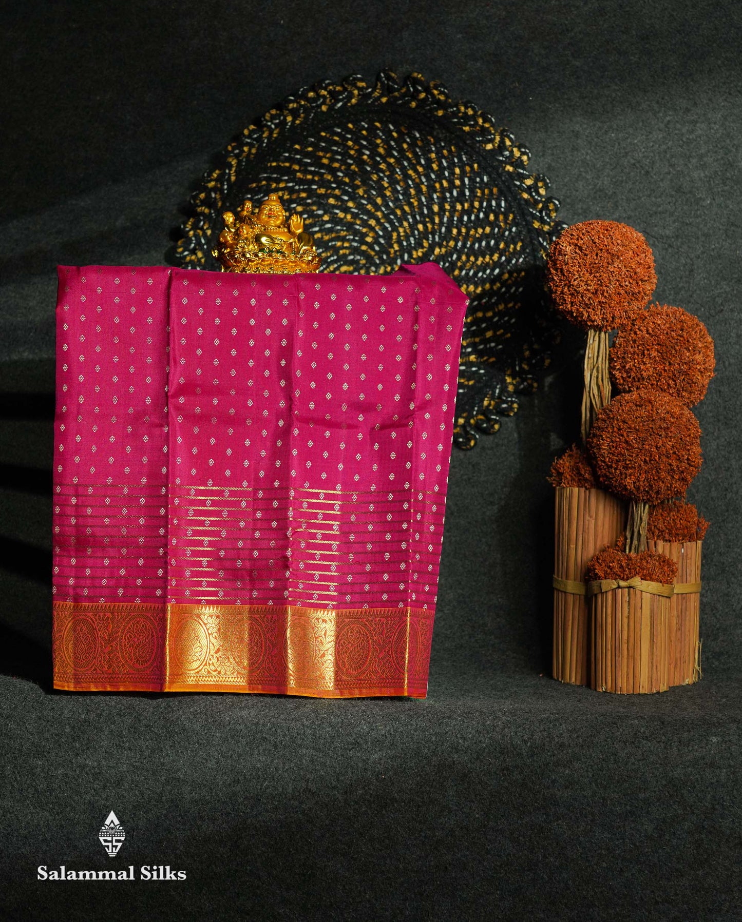Pure Silk Pattu Pavadai - Magenta Colour | 0-2 Years