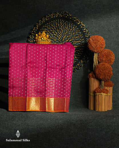 Pure Silk Pattu Pavadai - Magenta Colour | 0-2 Years