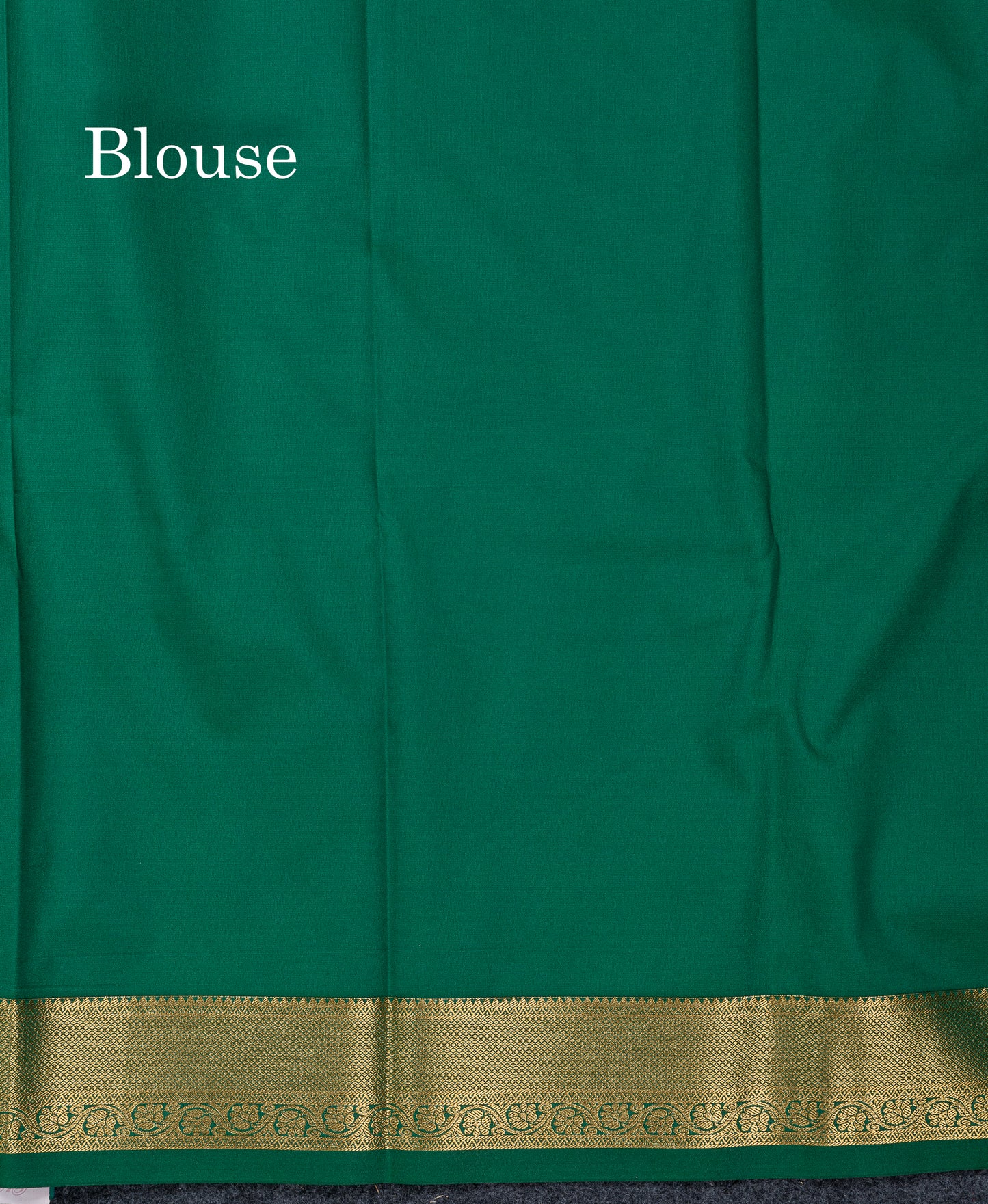 Beautiful Orange Zari Buttas Semi Silk Saree With Contrast Peacock Green Small Border