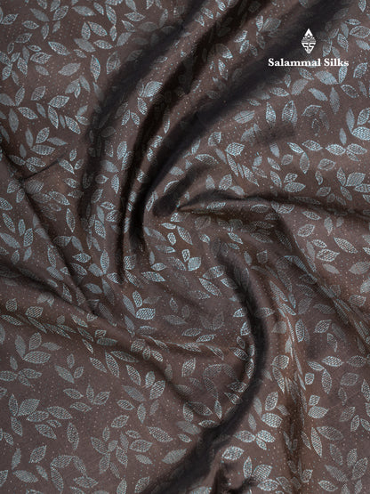 Dusky Brown Bridal Pure Kanjivaram Silk Saree With Contrast Orange Traditional Evening Morning Border