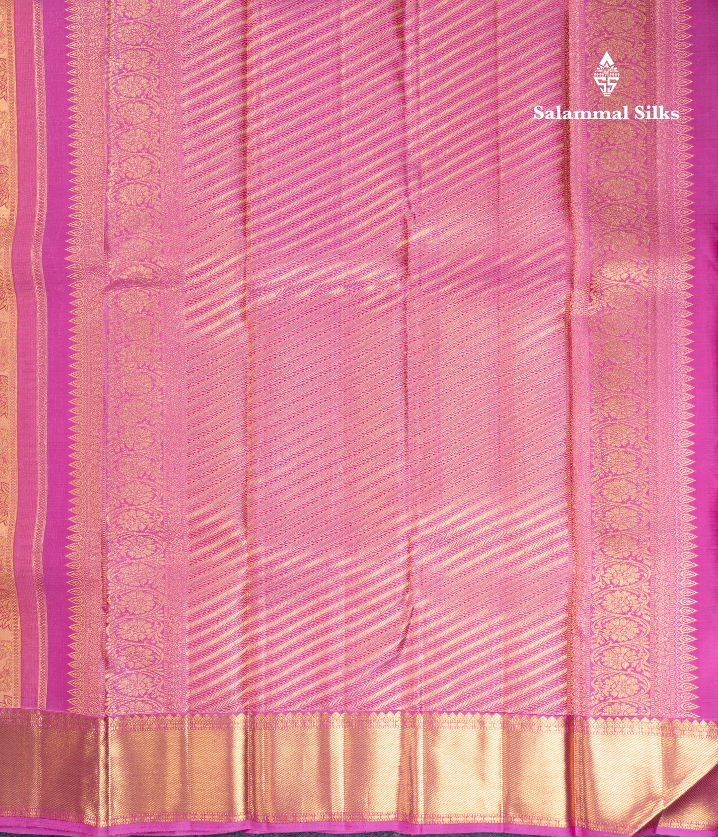 Peach Bridal Pure Kanjivaram Silk Saree With Contrast Light Pink Traditional Border