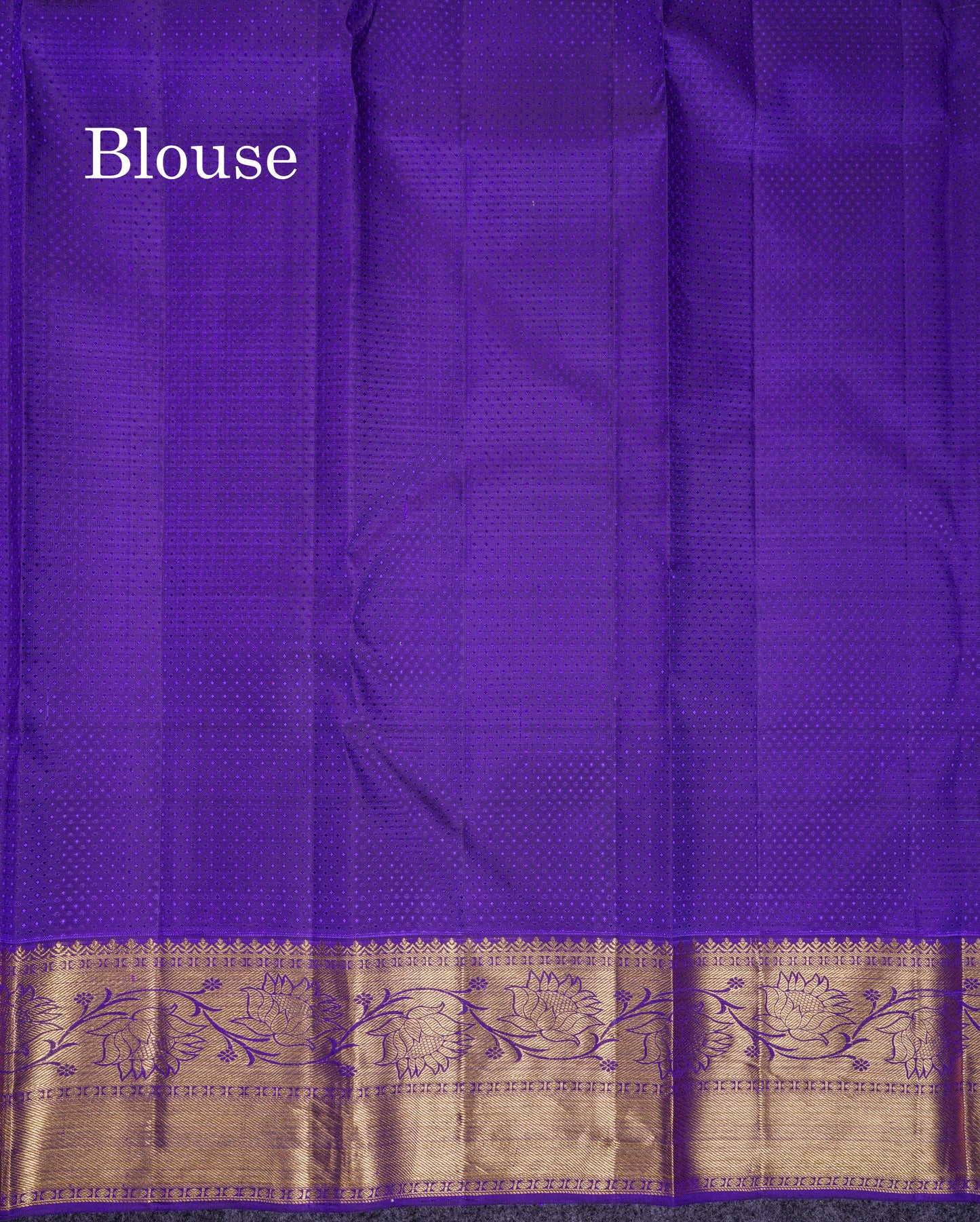 Beautiful Violet Bridal Pure Kanjivaram Silk Saree With Traditional Border