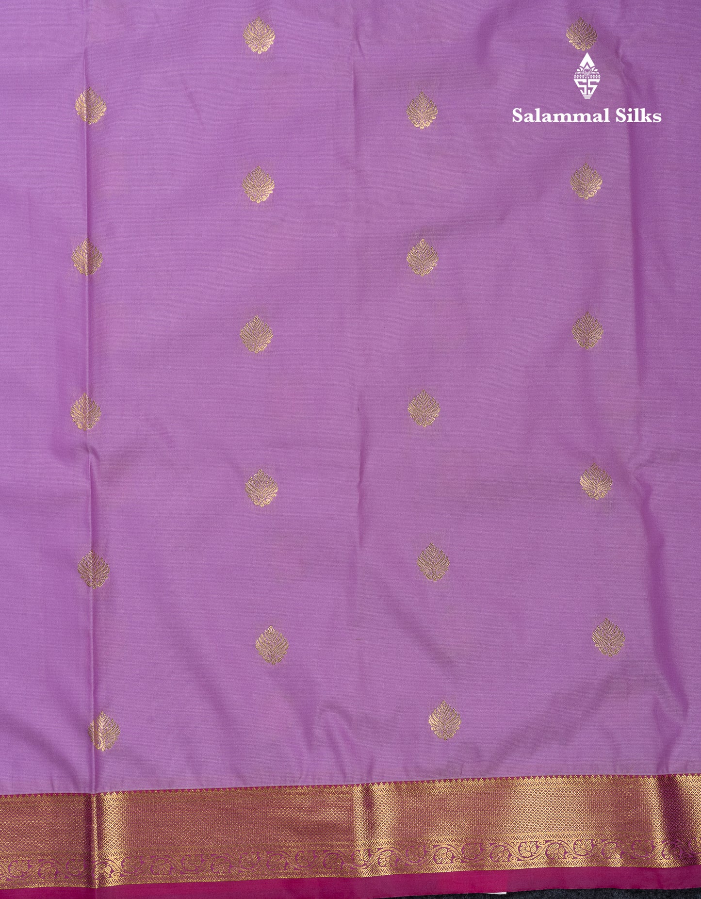 Beautiful Orange Zari Buttas Semi Silk Saree With Contrast Peacock Green Small Border
