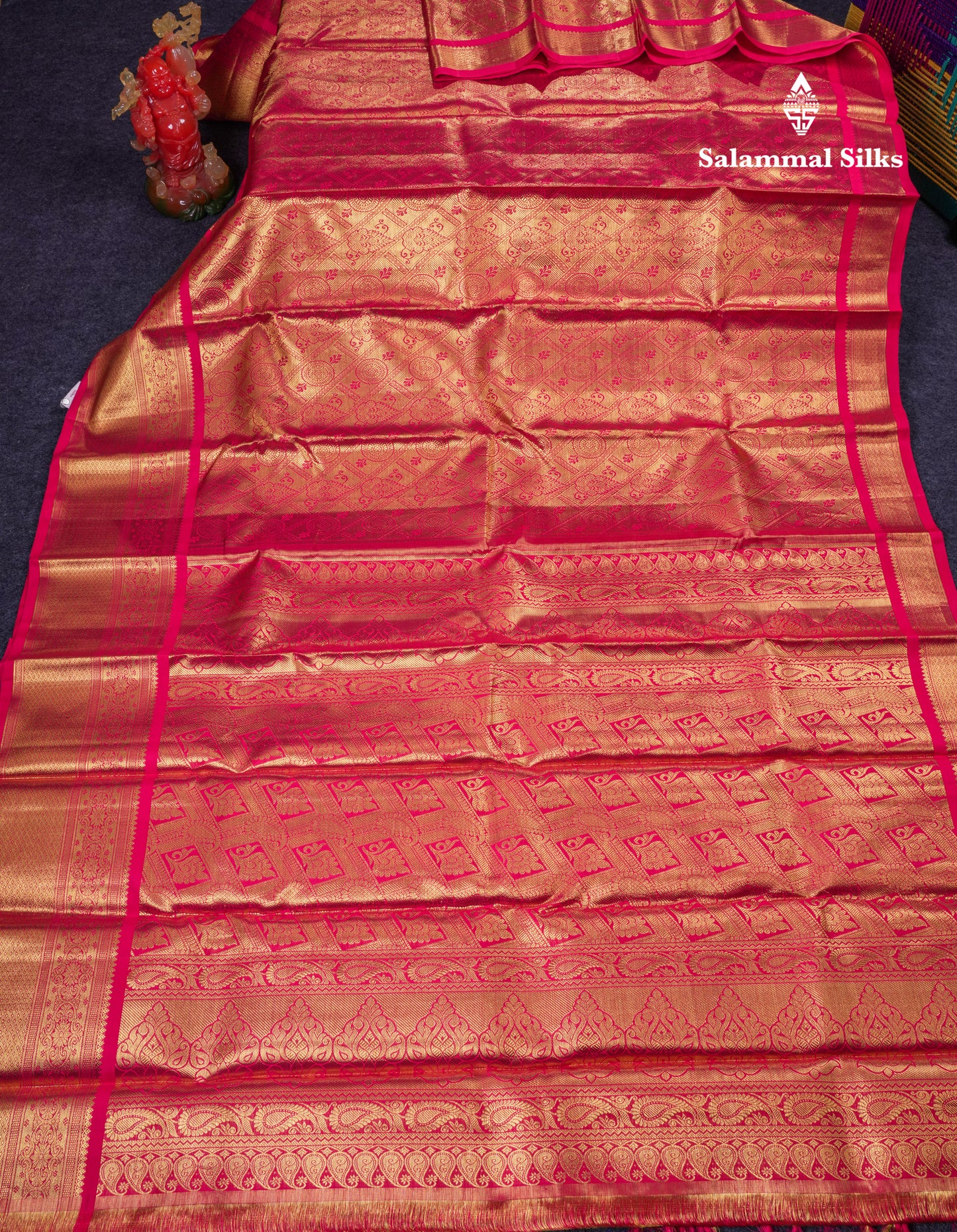 Beautiful Pink Tissue Bridal Pure Kanjivaram Silk Saree With Traditional Evening Morning Border