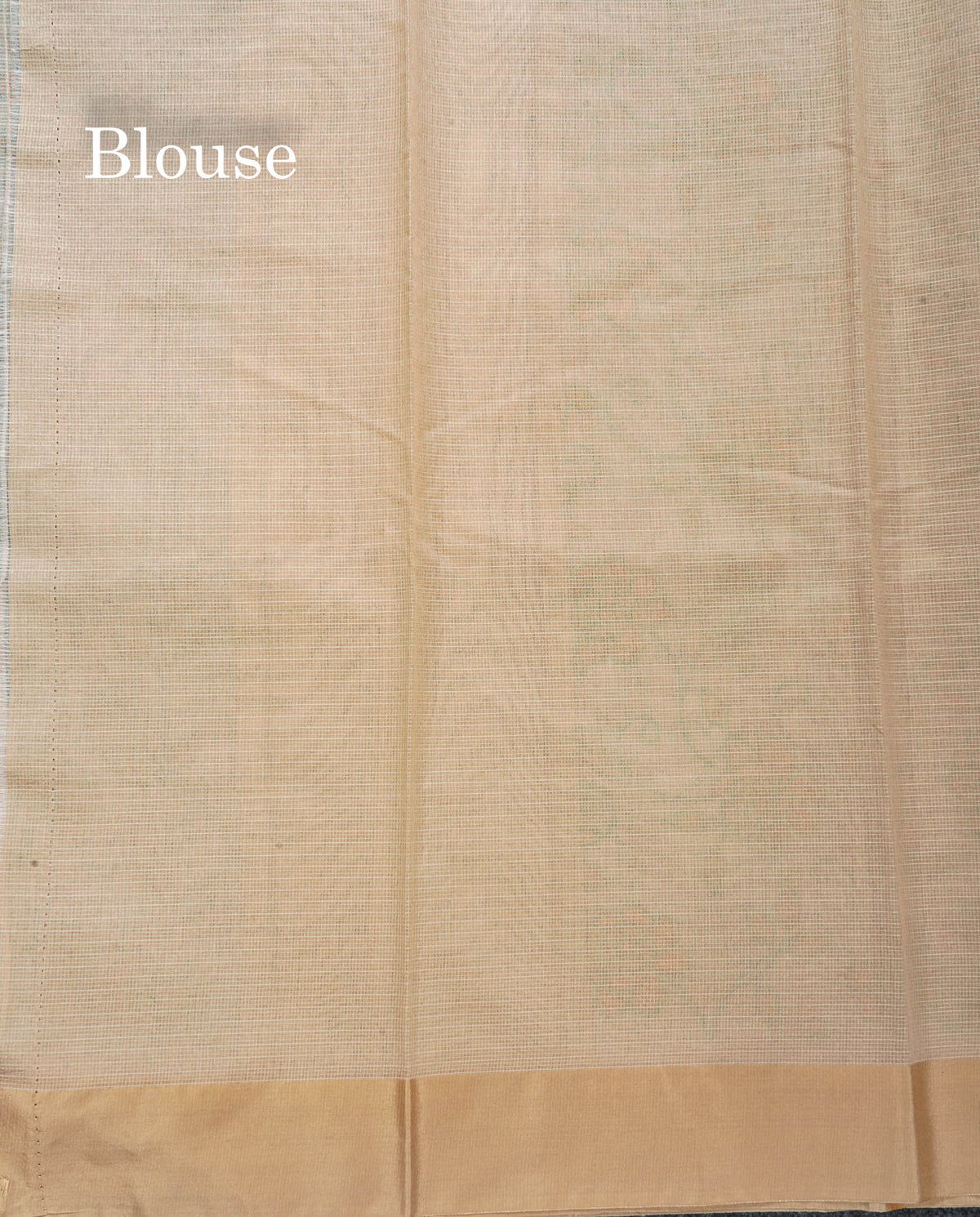 Kota Cotton Fancy Saree - Light Sandal Colour Body Printed With Blouse