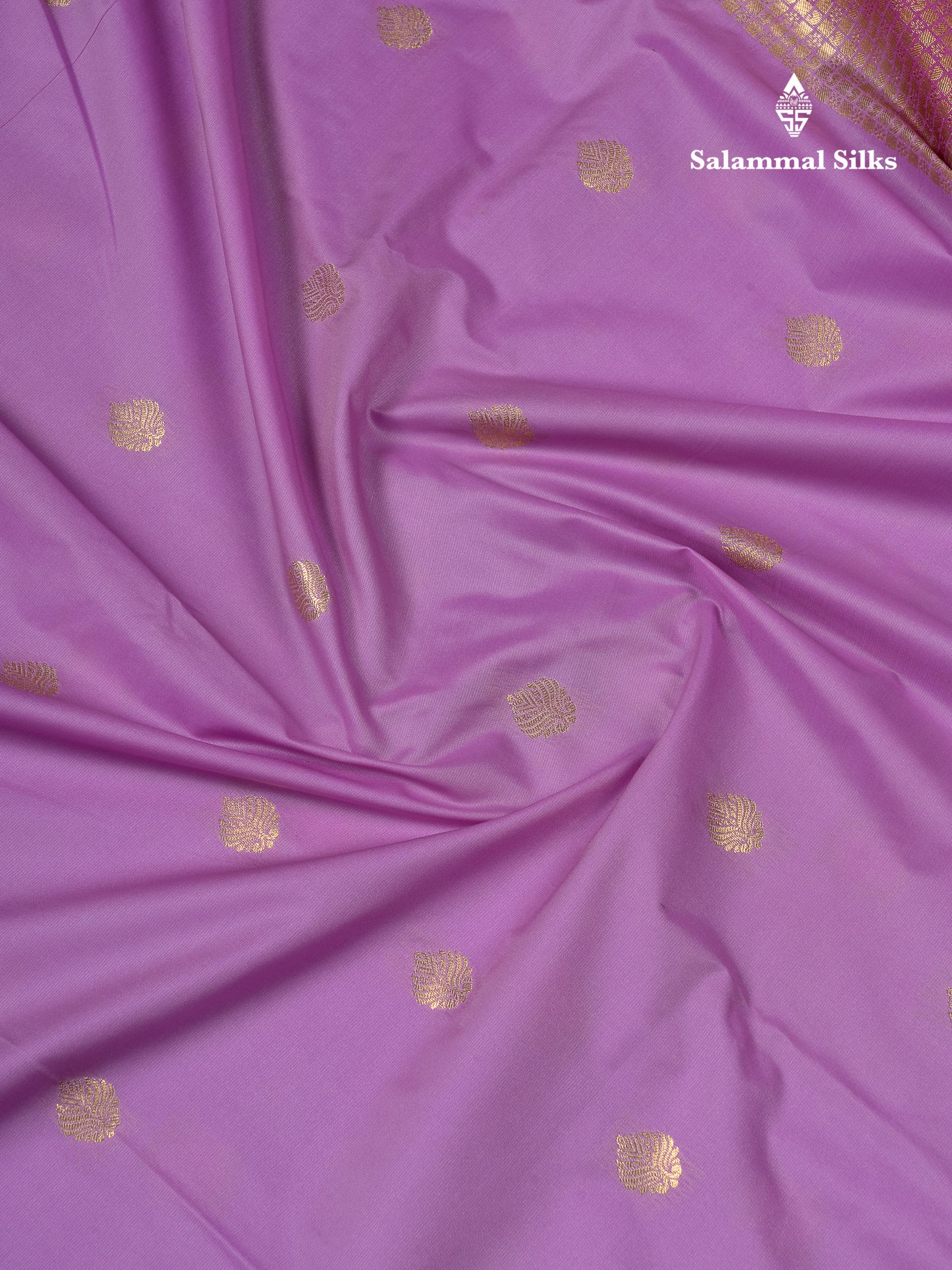 Beautiful Orange Zari Buttas Semi Silk Saree With Contrast Peacock Green Small Border