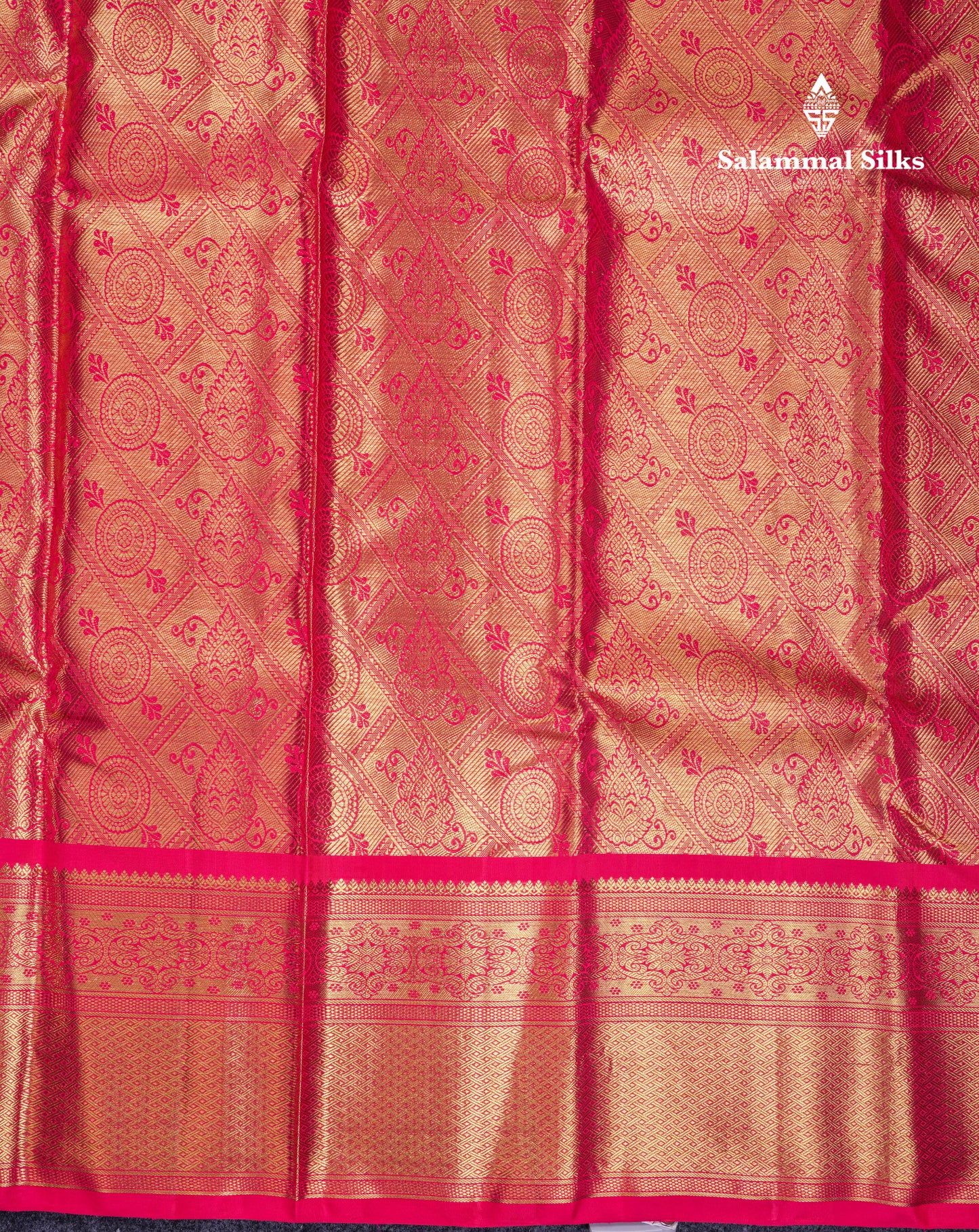 Beautiful Pink Tissue Bridal Pure Kanjivaram Silk Saree With Traditional Evening Morning Border