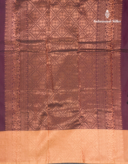 Magenta Pure Mix Saree With Contrast Sandal Border