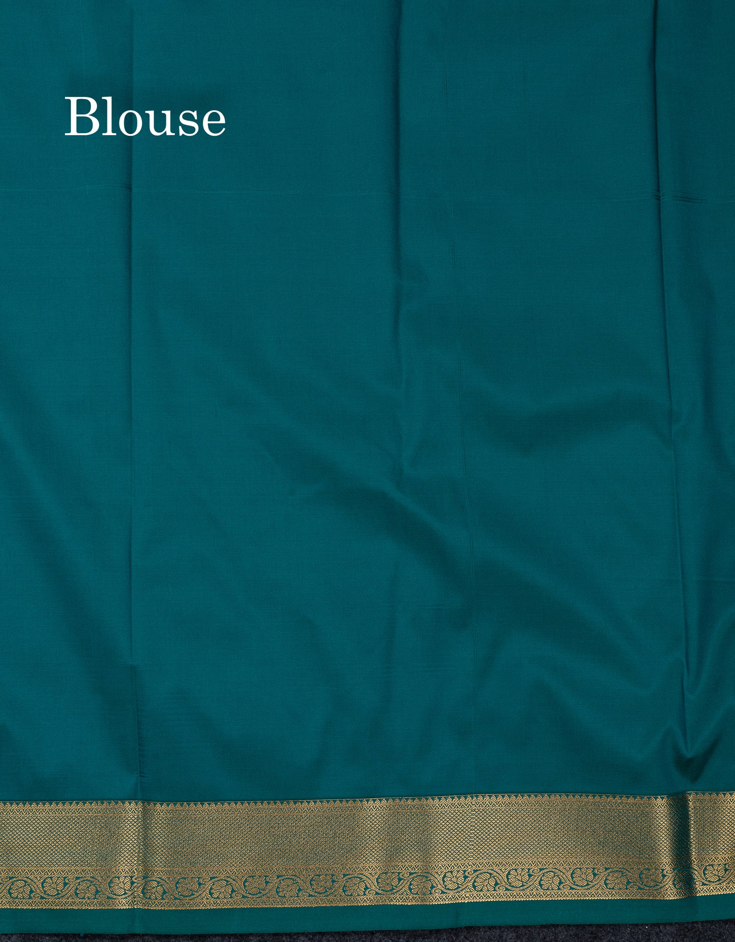 Beautiful Orange Zari Buttas Semi Silk Saree With Contrast Peacock Green Small Border