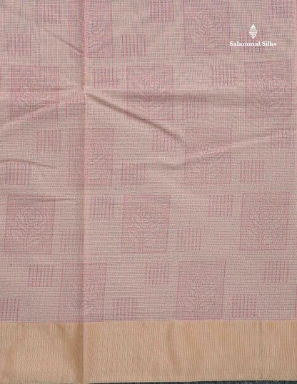 Kota Cotton Fancy Saree - Half White Colour Body Printed Design With Blouse