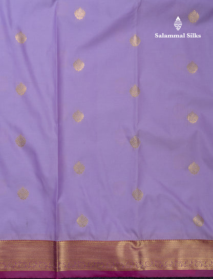 Beautiful Orange Zari Buttas Semi Silk Saree With Contrast Peacock Green Small Border