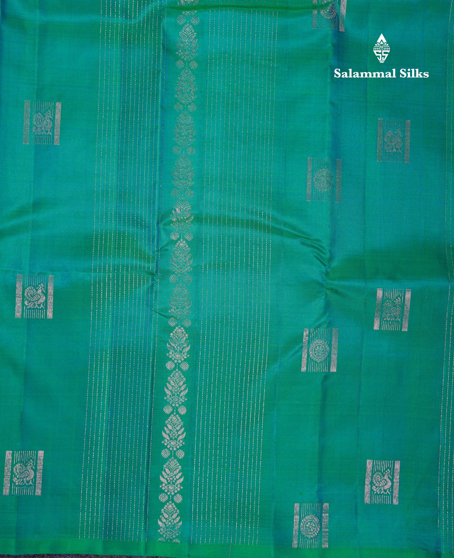 Beautiful Peacock Green Fancy Pure Kanjivaram Silk Saree With Contrast Pink Blouse
