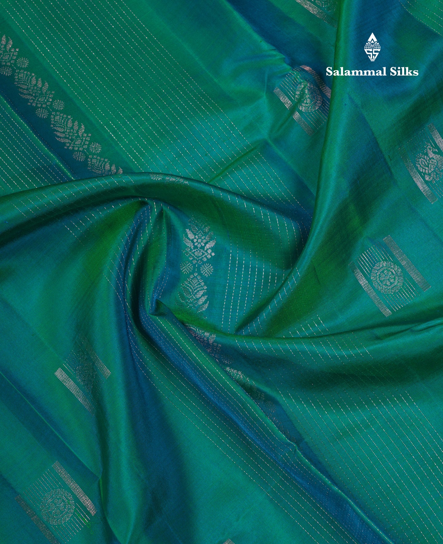 Beautiful Peacock Green Fancy Pure Kanjivaram Silk Saree With Contrast Pink Blouse