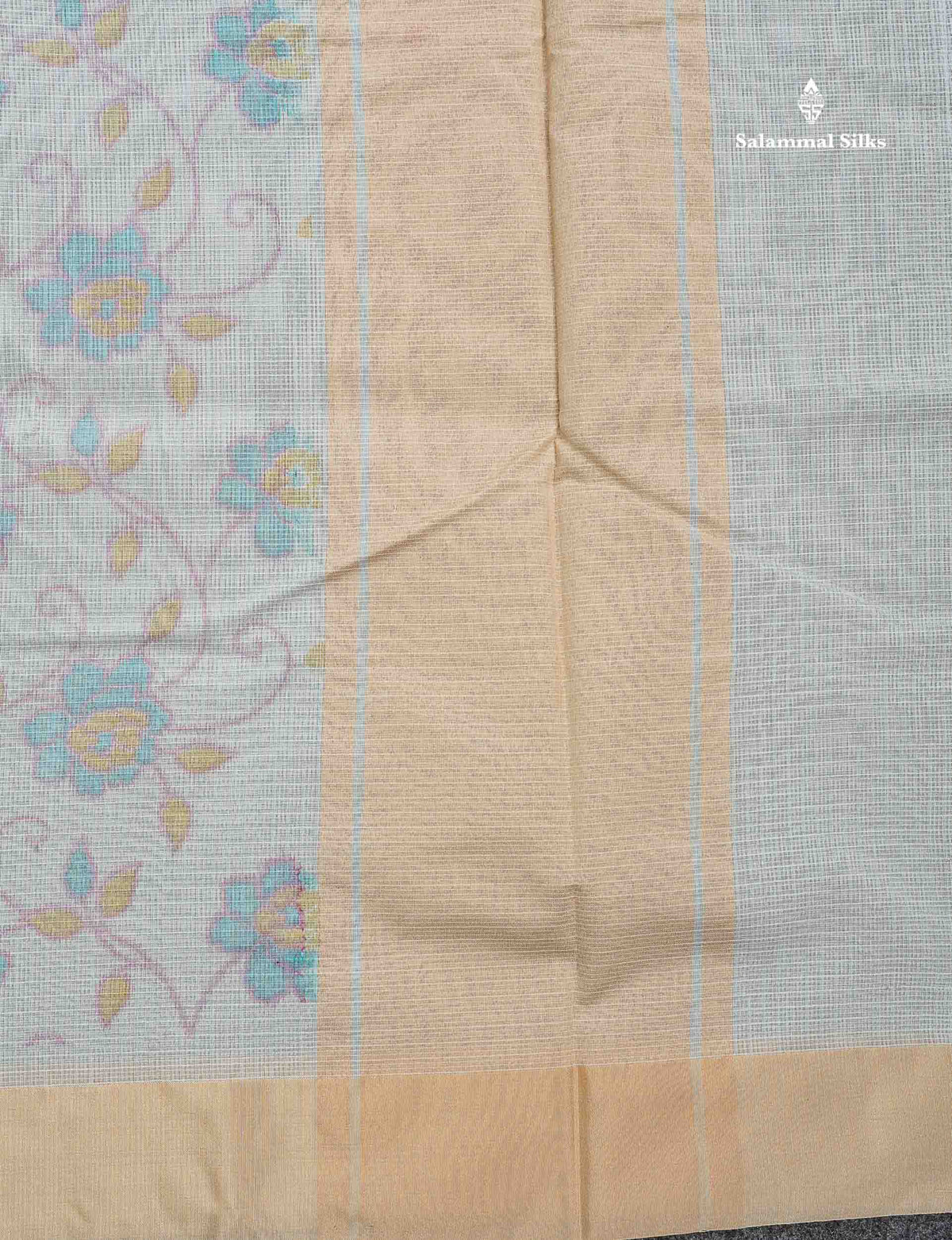 Kota Cotton Fancy Saree - Light Sandal Colour Body Printed With Blouse