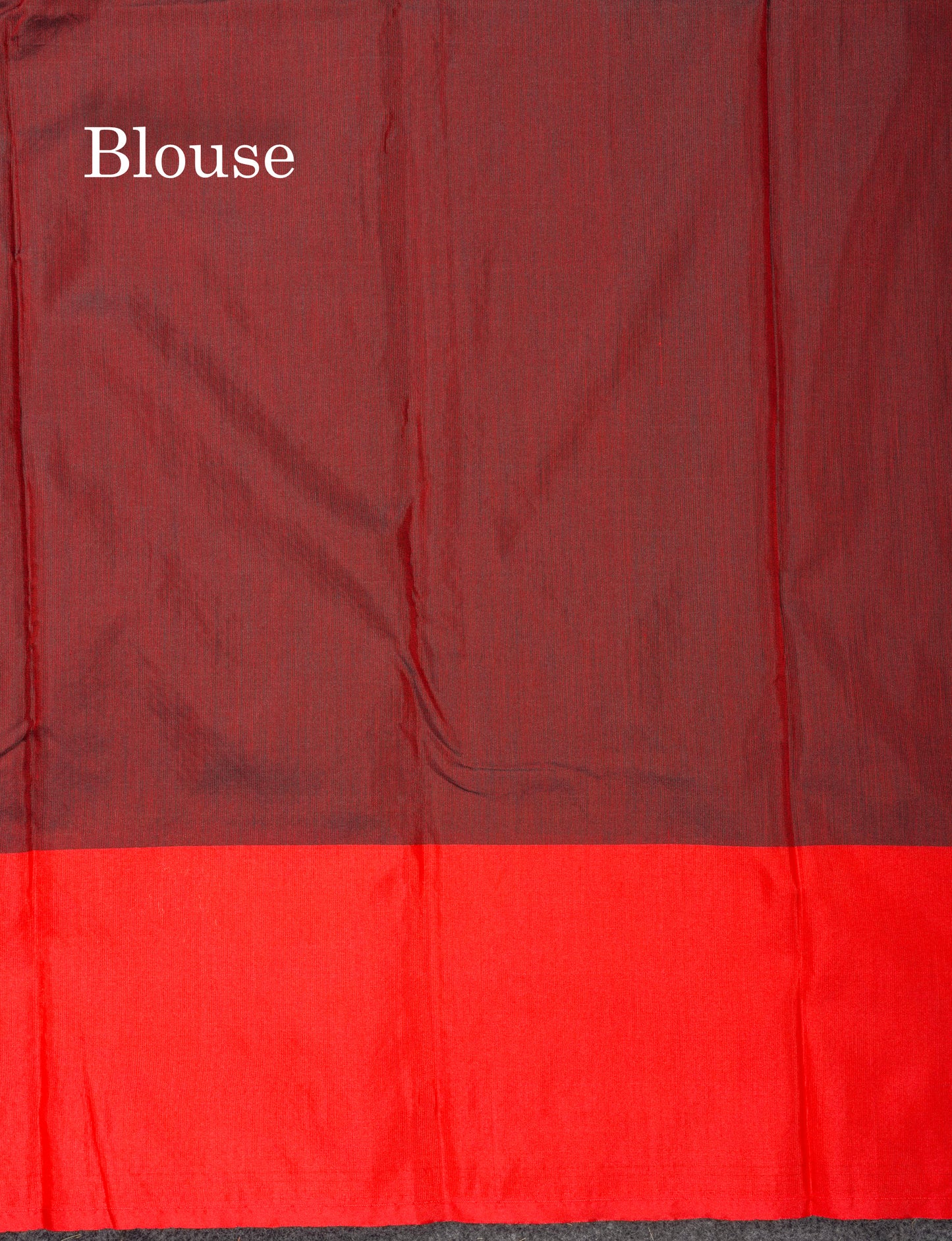 Black Pure Mix Saree With Contrast Red Border