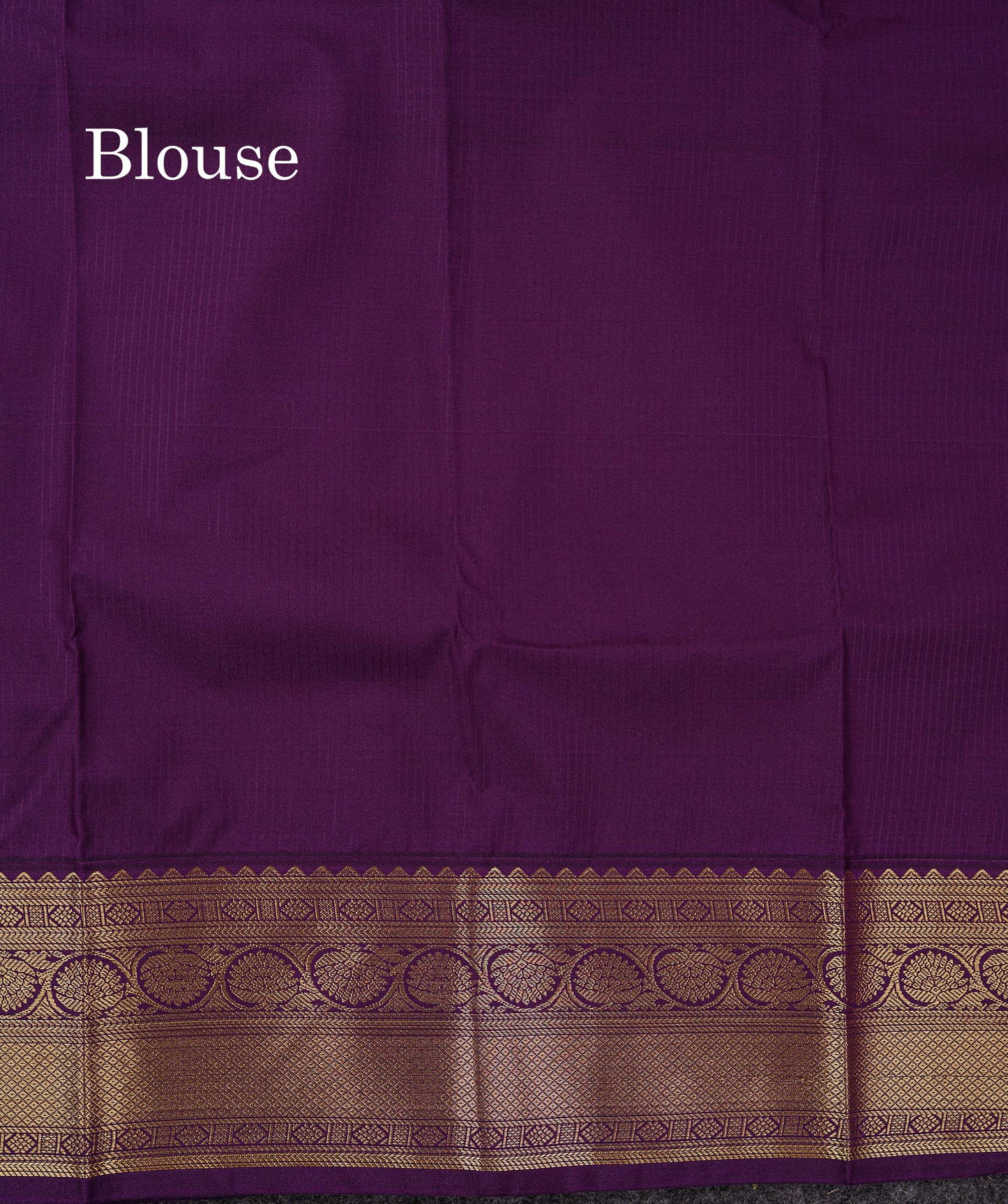 Semi Silk Saree - Baby Pink Butta With Lines Along With Contrast Dark Purple Traditional Border