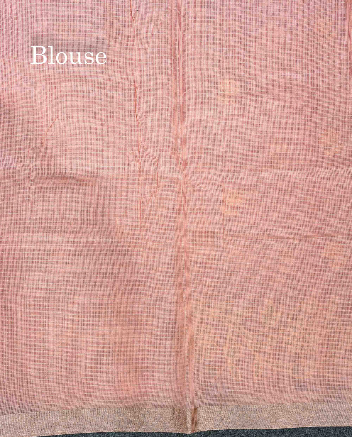 Kota Cotton Fancy Saree - Peach Colour Body With Embroidery Border