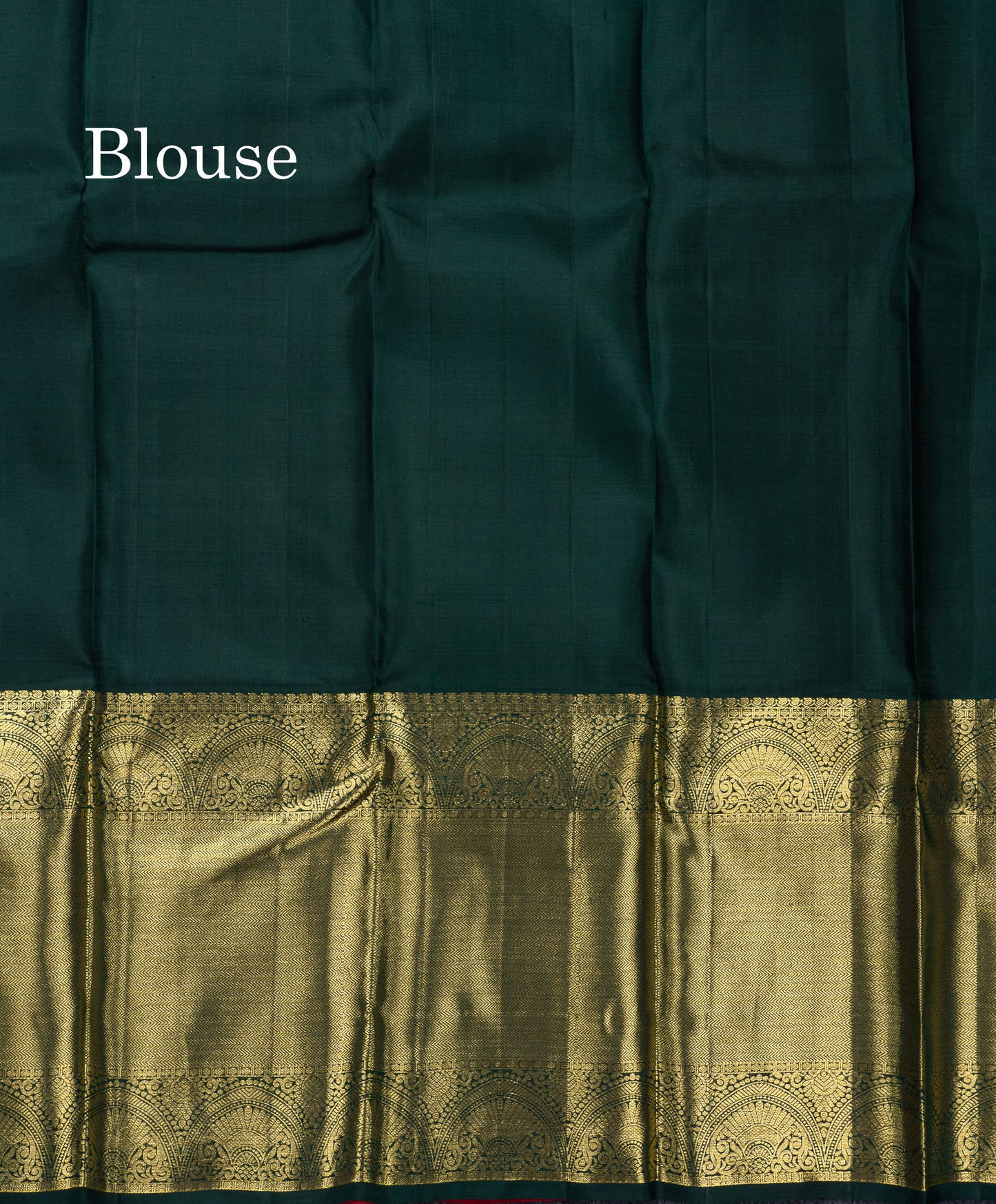 Beautiful Maroon Pure Kanjivaram Silk Saree With Contrast Bottle Green Blouse