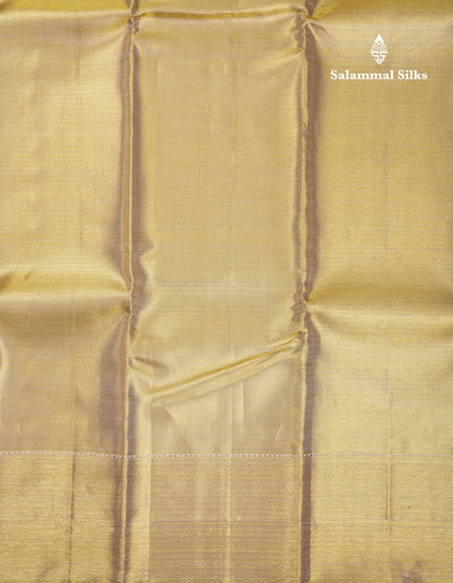 Beautiful Gold Tissue Bridal Pure Kanjivaram Silk Saree With Traditional Border