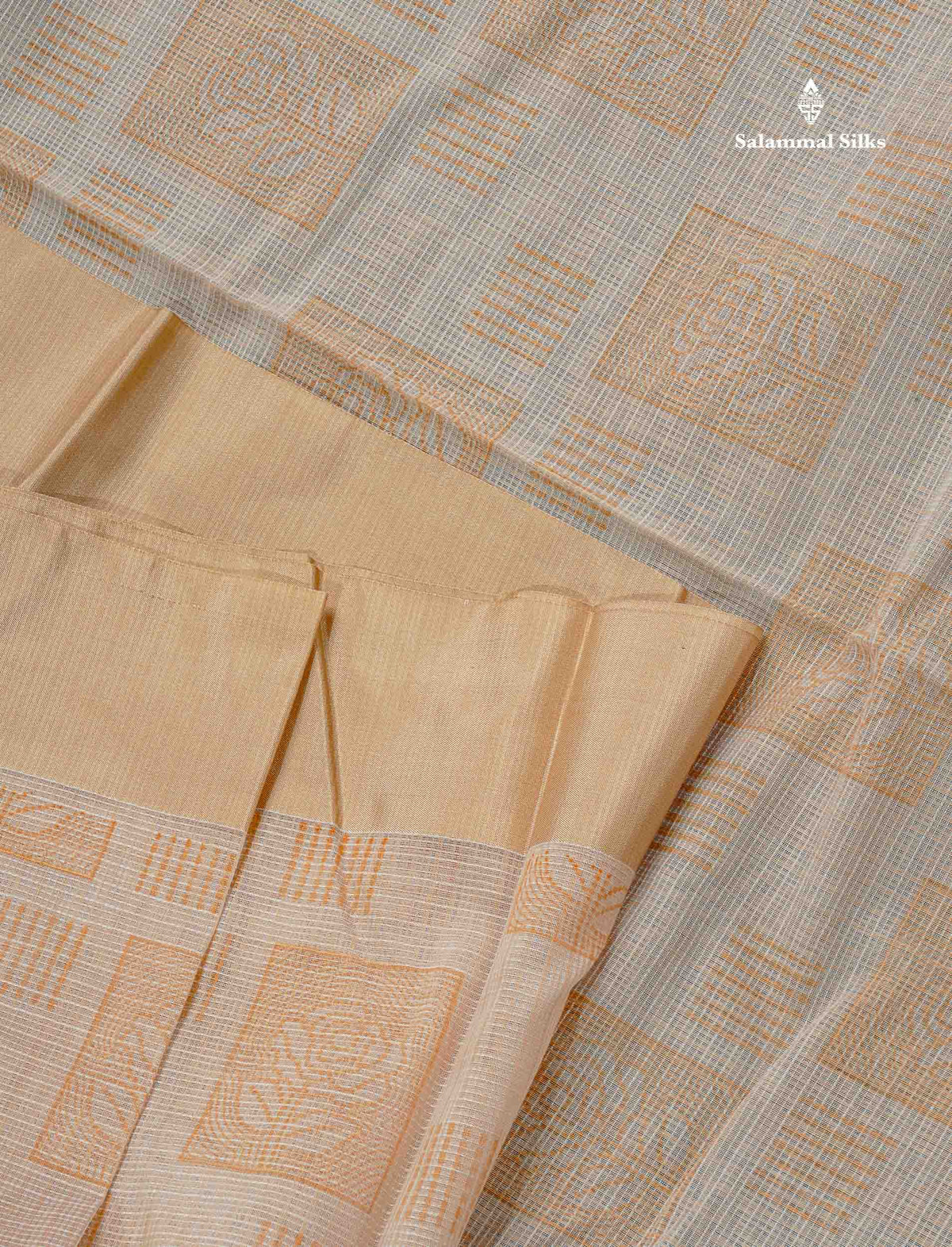 Kota Cotton Fancy Saree - Half White Colour Body Printed Design With Blouse