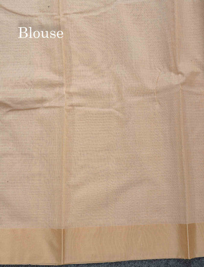 Kota Cotton Fancy Saree - Half White Colour Body Printed Design With Blouse