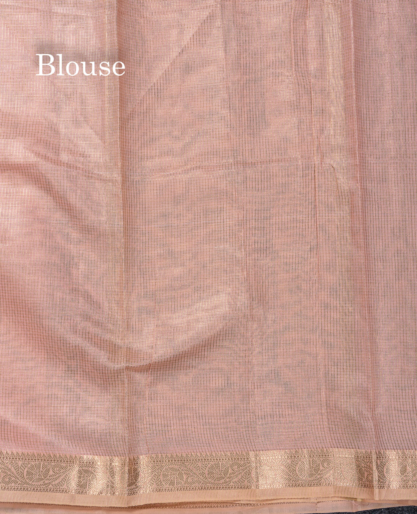 Beautiful Onion Pink Vaira Oosi Lines Mixed Cotton Saree With Fancy Small Border
