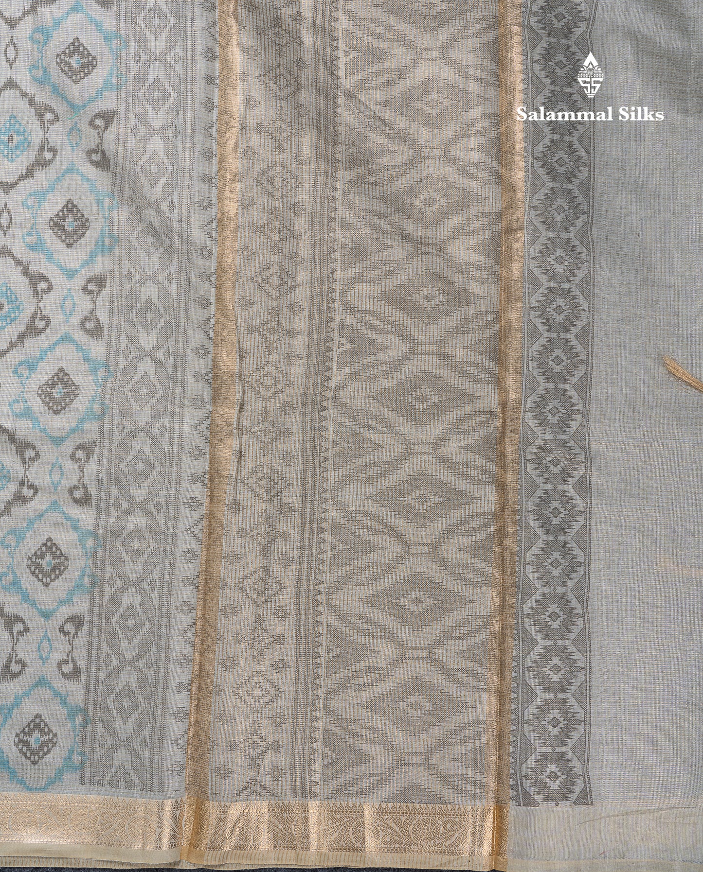 Beautiful Onion Pink Vaira Oosi Lines Mixed Cotton Saree With Fancy Small Border