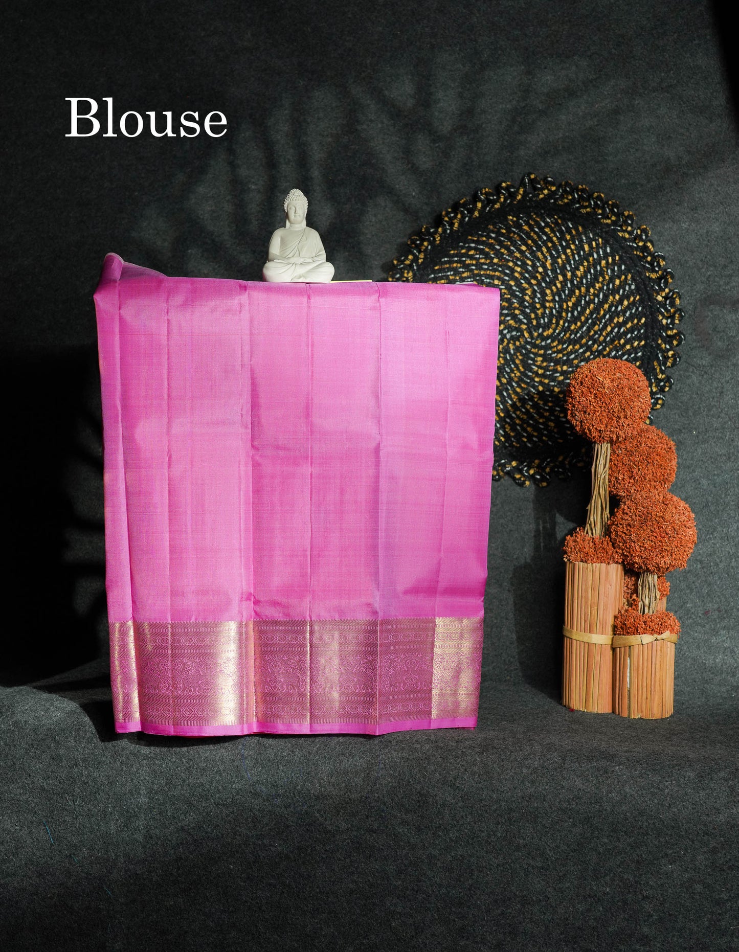 Beautiful Pure Silk Pattu Pavadai (Chilly Red) With Contrast Light Pink Blouse 27"