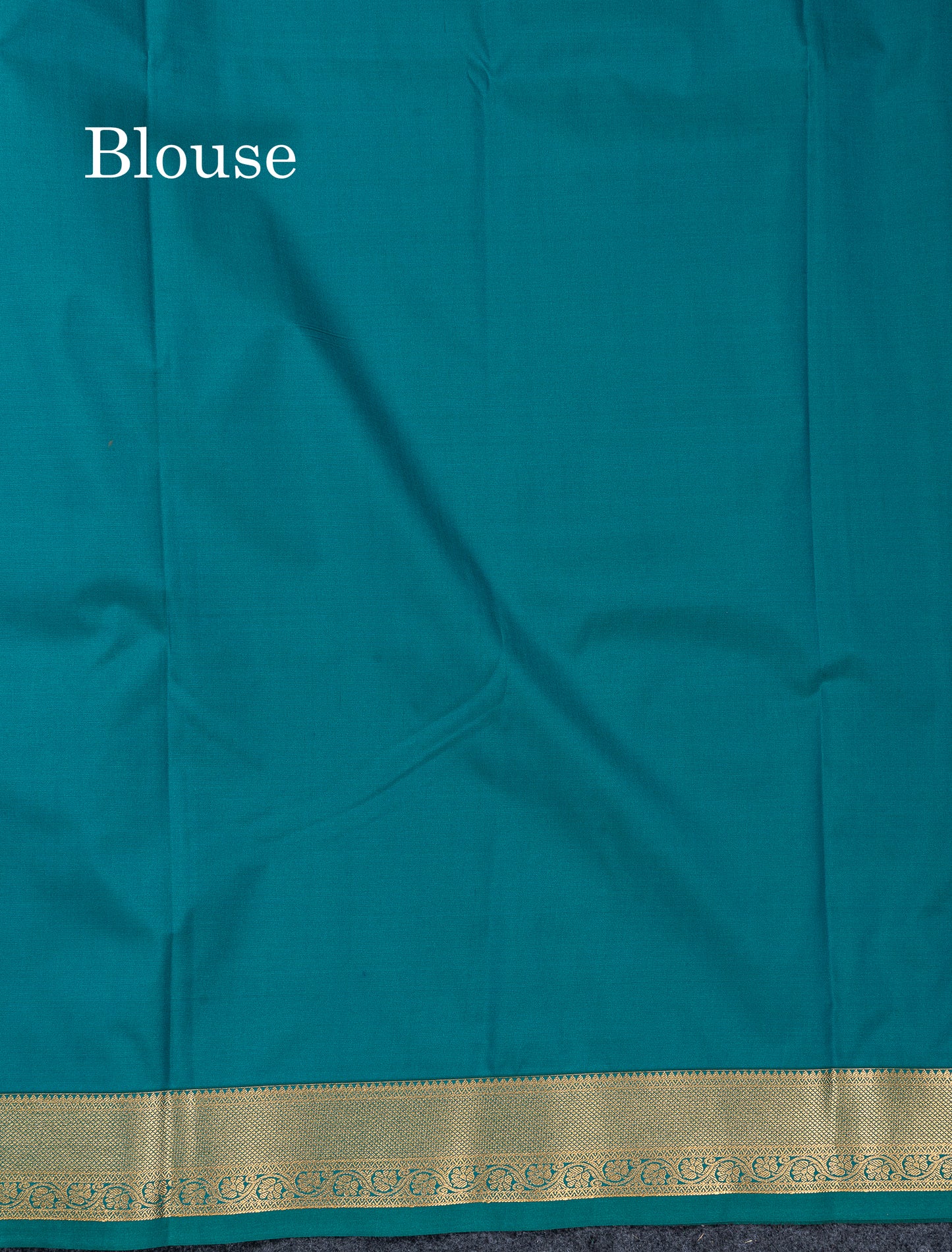 Beautiful Orange Zari Buttas Semi Silk Saree With Contrast Peacock Green Small Border