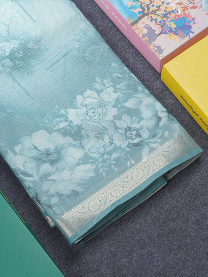 Vairaoosi Lines Silk Kota Fancy Saree With Small Border