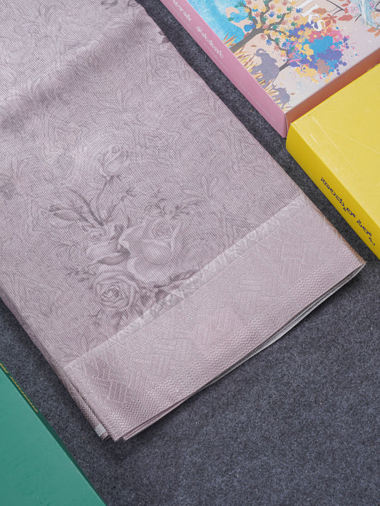 Light Chocolate Silk Kota Fancy Saree With Fancy Border