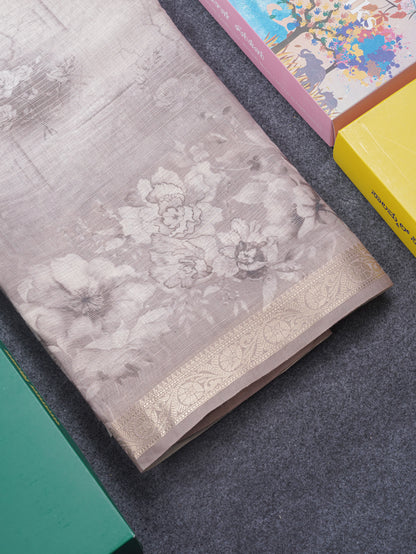 Vairaoosi Lines Silk Kota Fancy Saree With Small Border