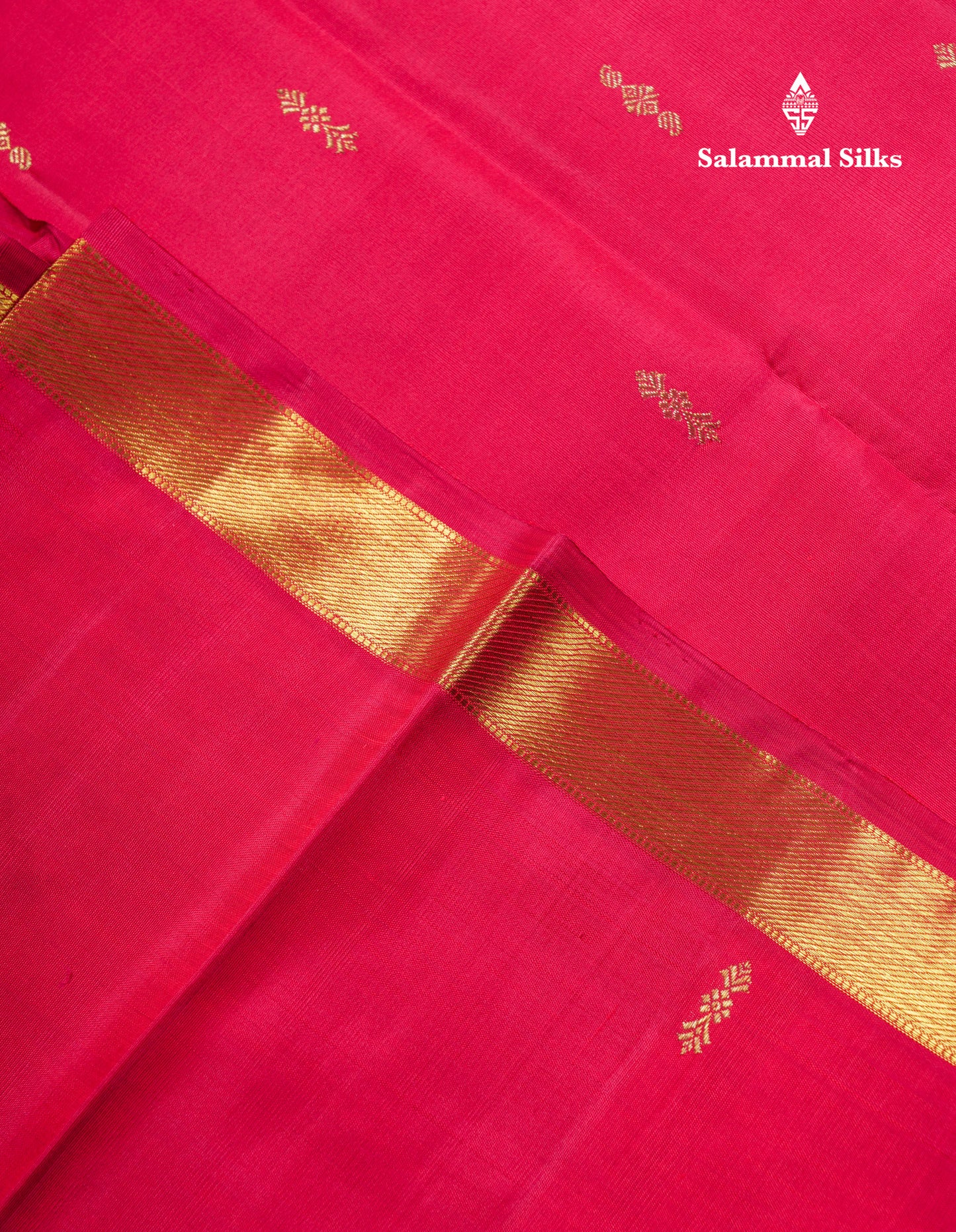Beautiful Dual Tone Pinkish Red Pure Kanjivaram Silk Saree With Traditional Evening Morning Border
