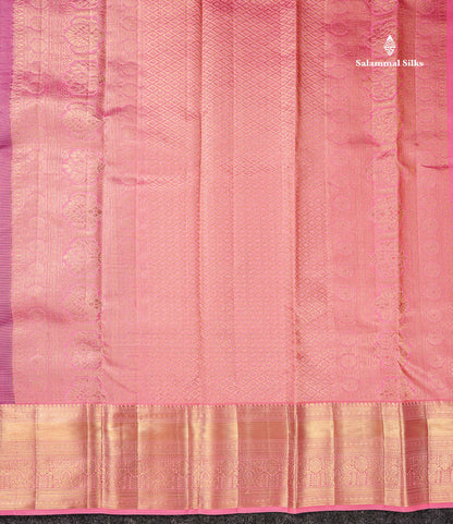 Pure Mix Silk Saree - Dark Purple Bridal Along With Contrast Light Pink Traditional Evening Morning Border
